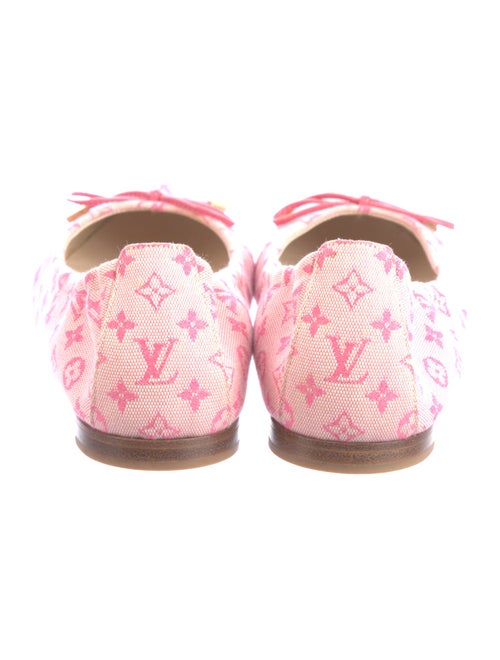 Louis Vuitton Monogram Pattern Bow Accents Ballet Flats