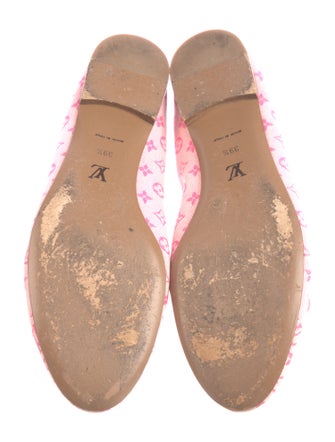 Louis Vuitton Monogram Pattern Bow Accents Ballet Flats