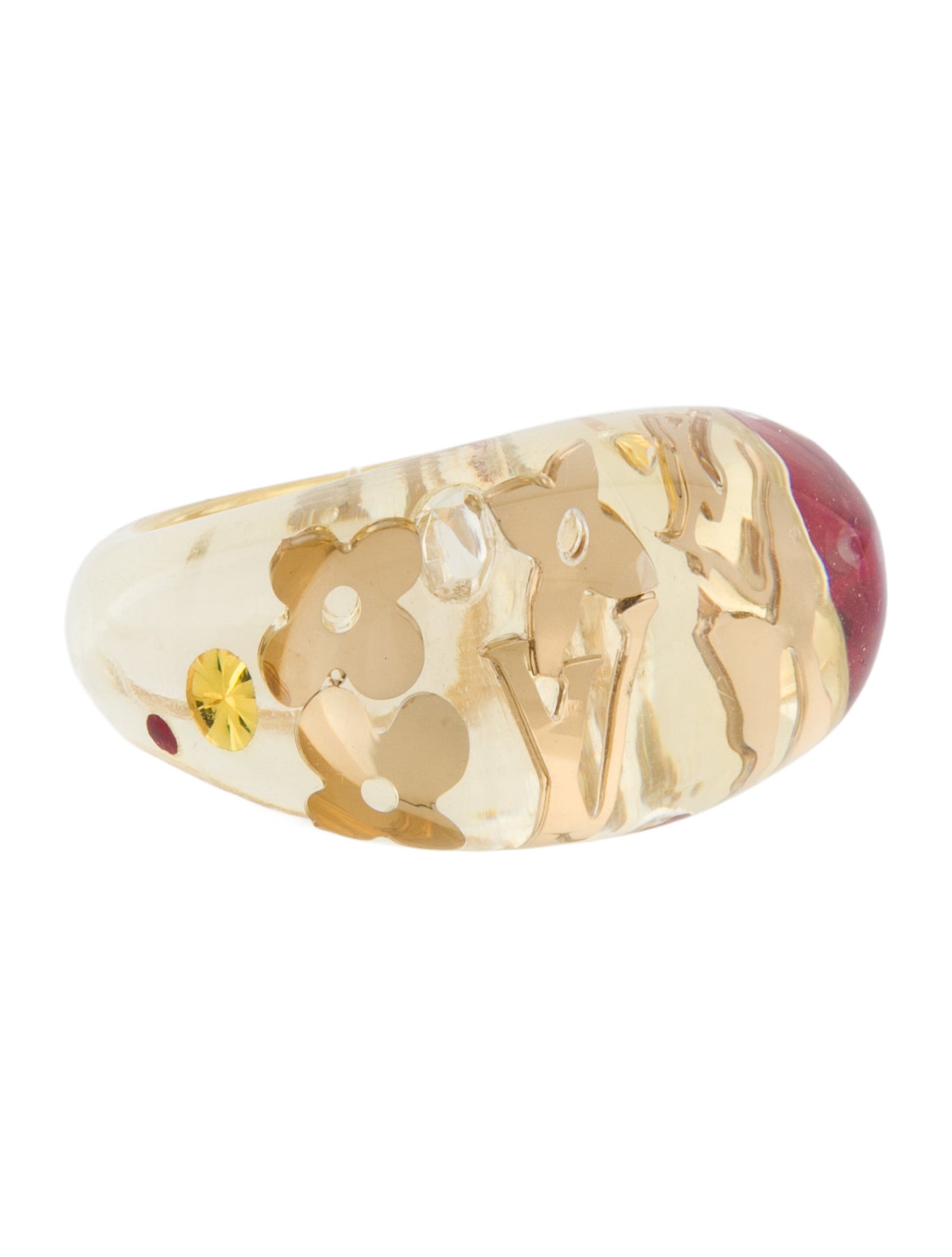 Louis Vuitton Resin & Crystal Inclusion Ring