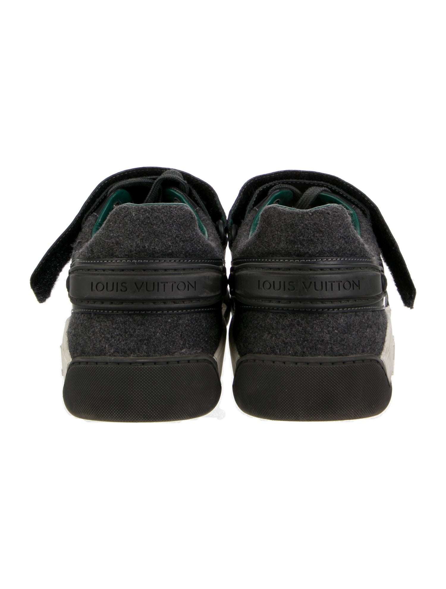 Louis Vuitton Damier Ebene Pattern Leather Trim Embellishment Sneakers