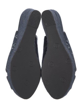 Louis Vuitton LV Monogram Denim Slingback Sandals