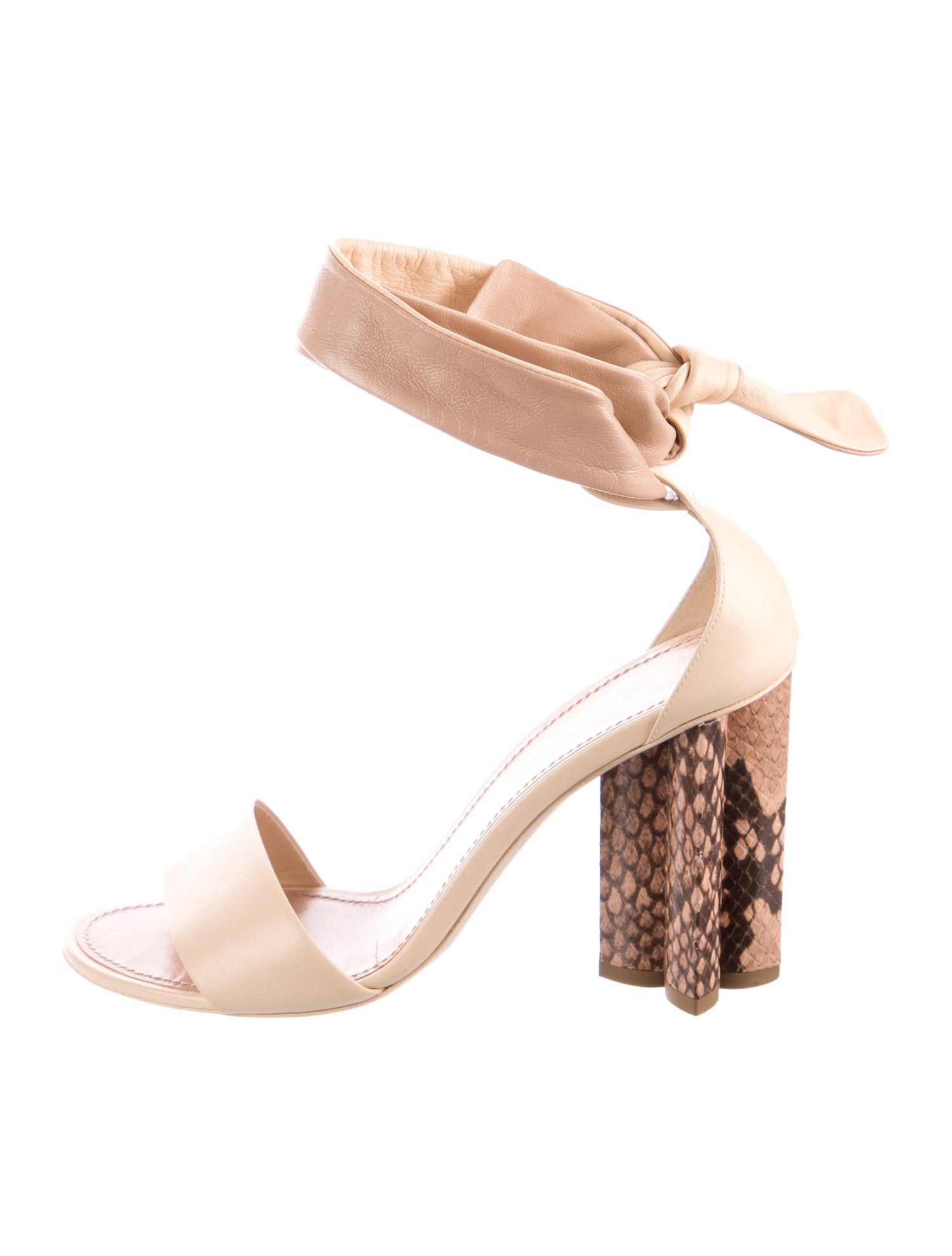 Louis Vuitton Leather Animal Print Sandals