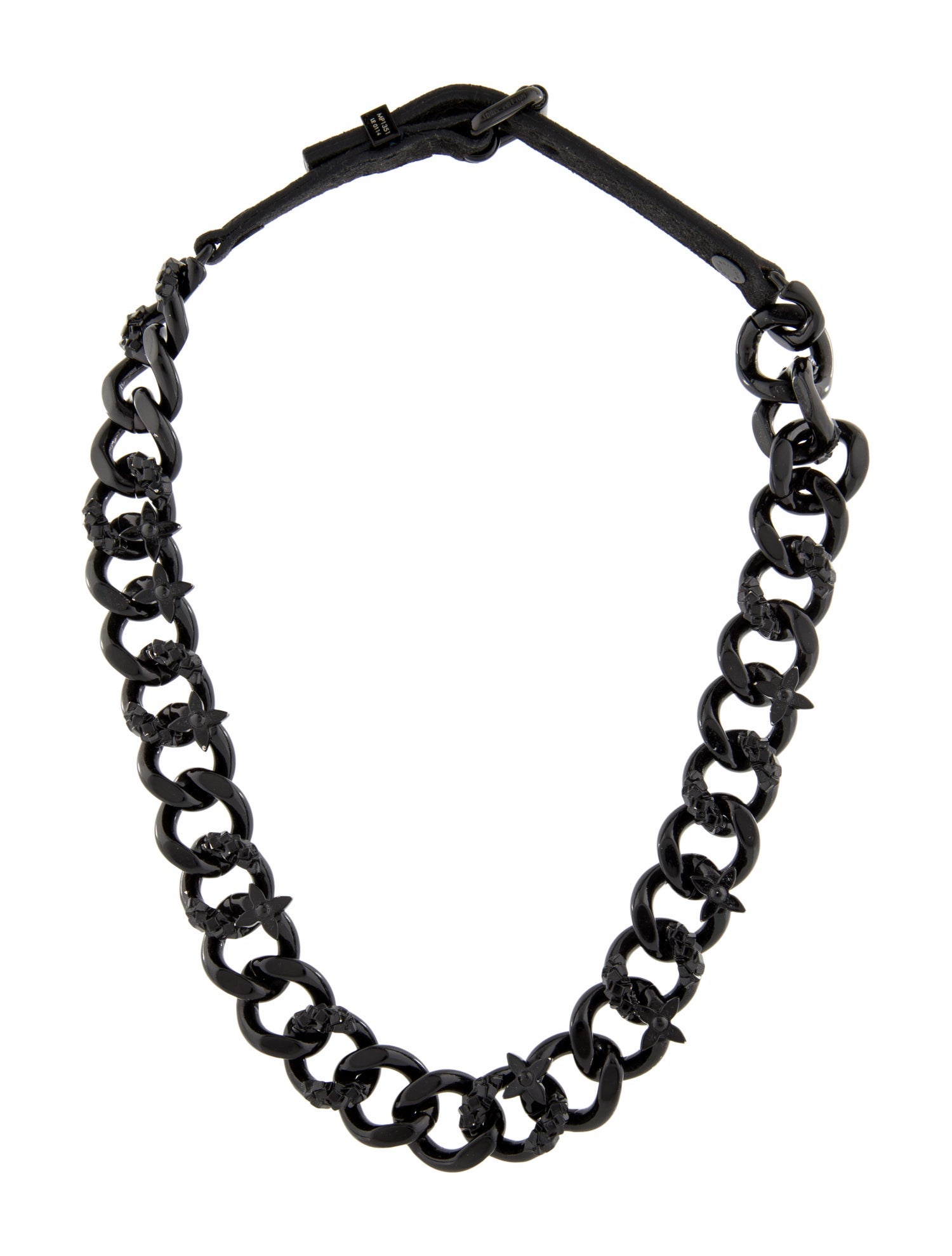 Louis Vuitton Leather LV Chain Necklace