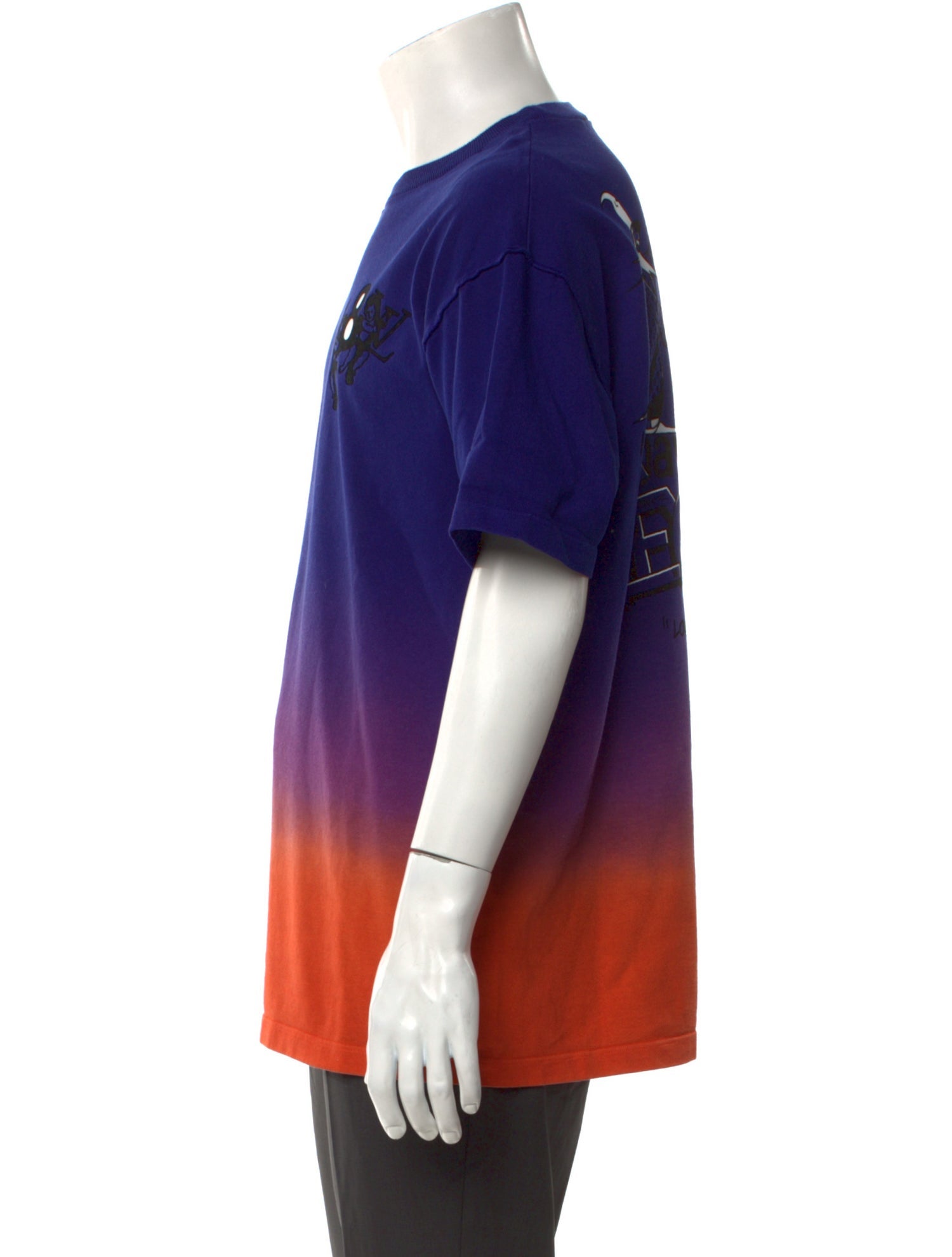 Tシャツ・カットソー DAKS Louis Guild Gradient Calfskin Half Wallet DBWA5E252K2 LOUIS VUITTON || Oversize Gradient Cotton Grey T-Shirt