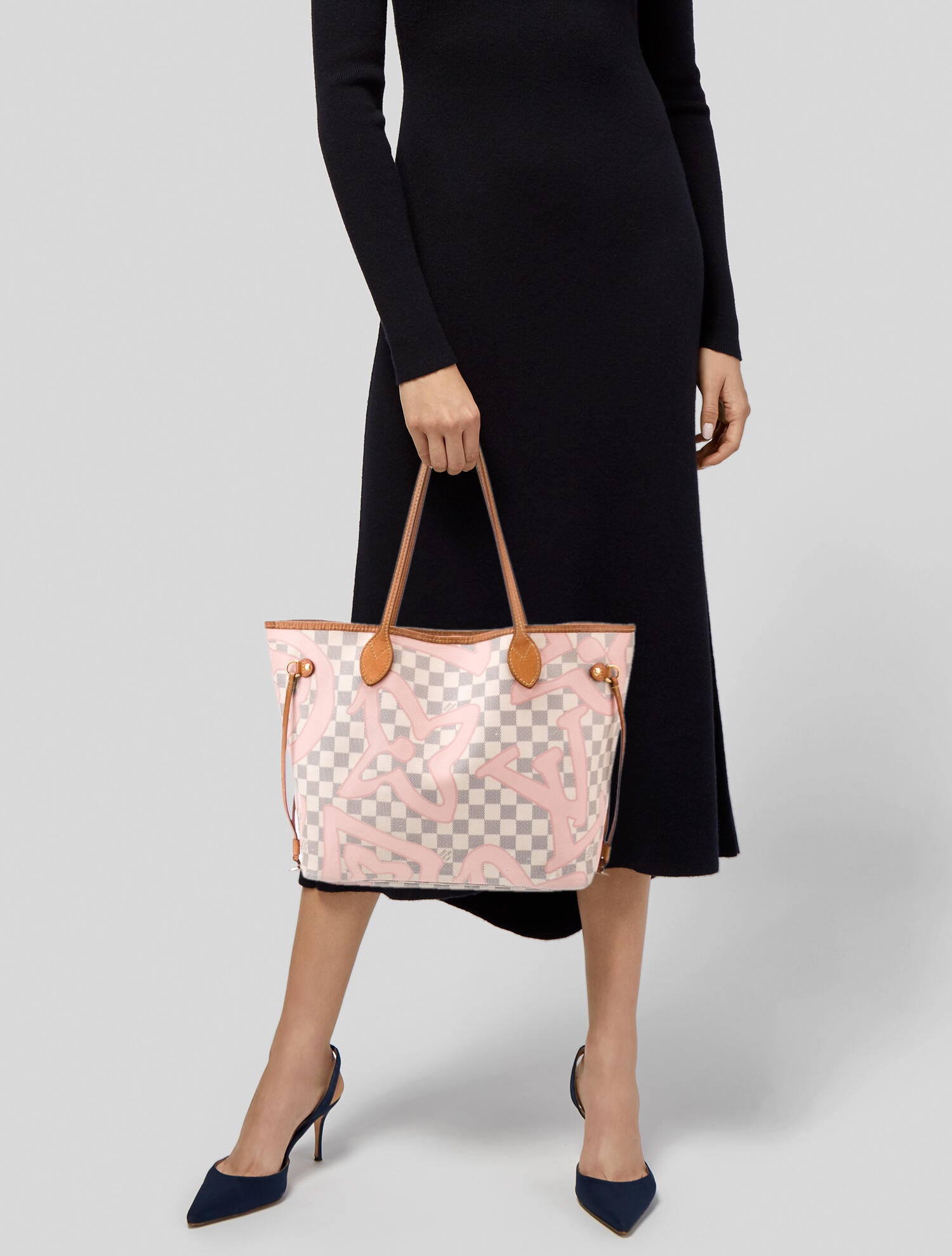 Louis Vuitton Damier Azur Tahitienne Neverfull w/Pouch MM