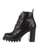 Louis Vuitton LV Monogram Patent Leather Lace-Up Boots