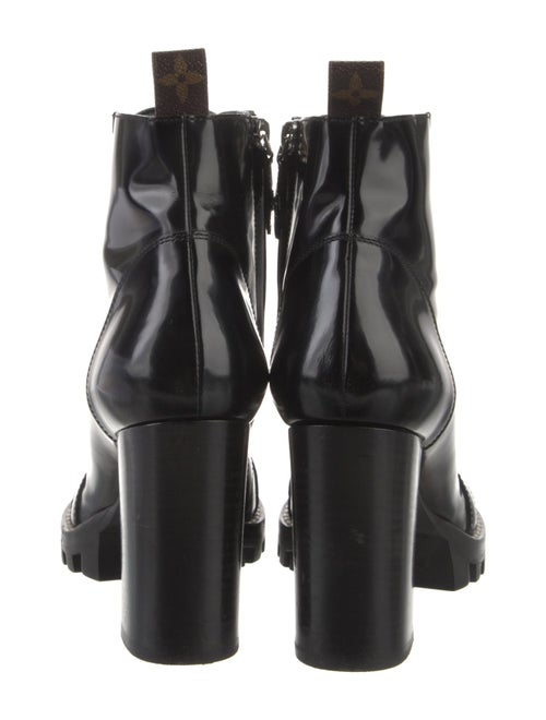 Louis Vuitton LV Monogram Patent Leather Lace-Up Boots