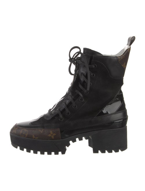 Louis Vuitton LV Monogram Suede Combat Boots