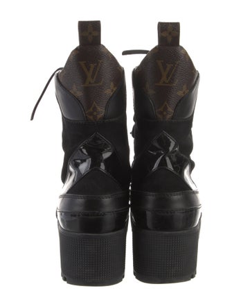 Louis Vuitton LV Monogram Suede Combat Boots