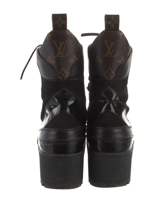 Louis Vuitton LV Monogram Suede Combat Boots