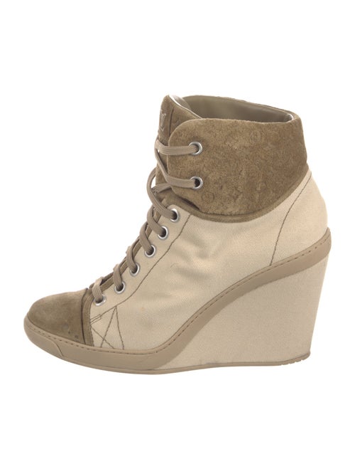 Louis Vuitton LV Monogram Canvas Lace-Up Boots