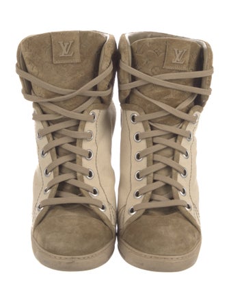 Louis Vuitton LV Monogram Canvas Lace-Up Boots