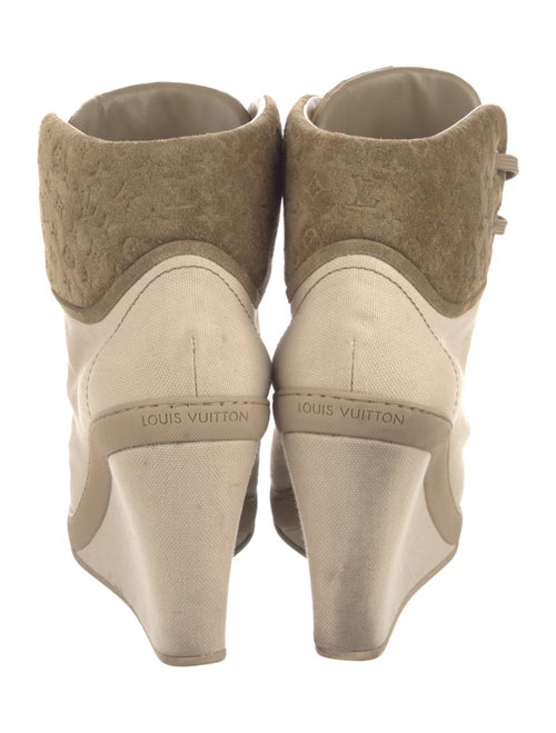 Louis Vuitton LV Monogram Canvas Lace-Up Boots