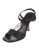 Louis Vuitton Satin T-Strap Sandals
