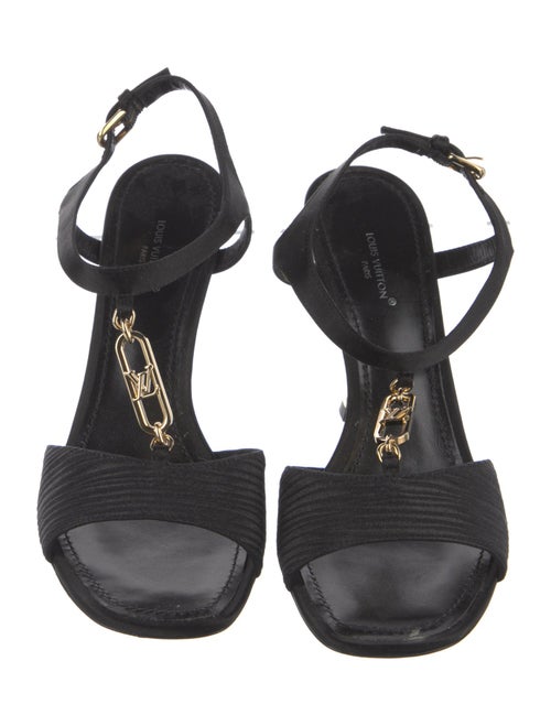 Louis Vuitton Satin T-Strap Sandals