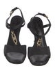 Louis Vuitton Satin T-Strap Sandals