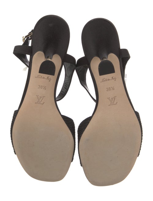 Louis Vuitton Satin T-Strap Sandals