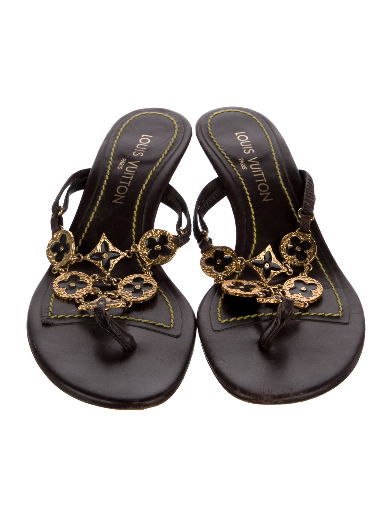 Louis Vuitton Leather Slides
