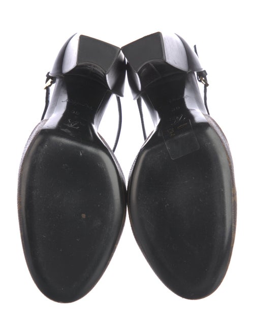 Louis Vuitton Leather Printed D'Orsay Pumps
