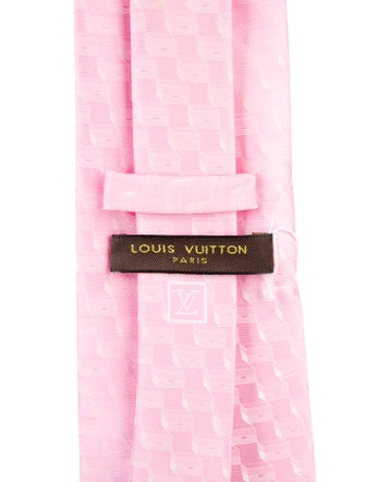 Louis Vuitton Pink Patterned Silk Necktie