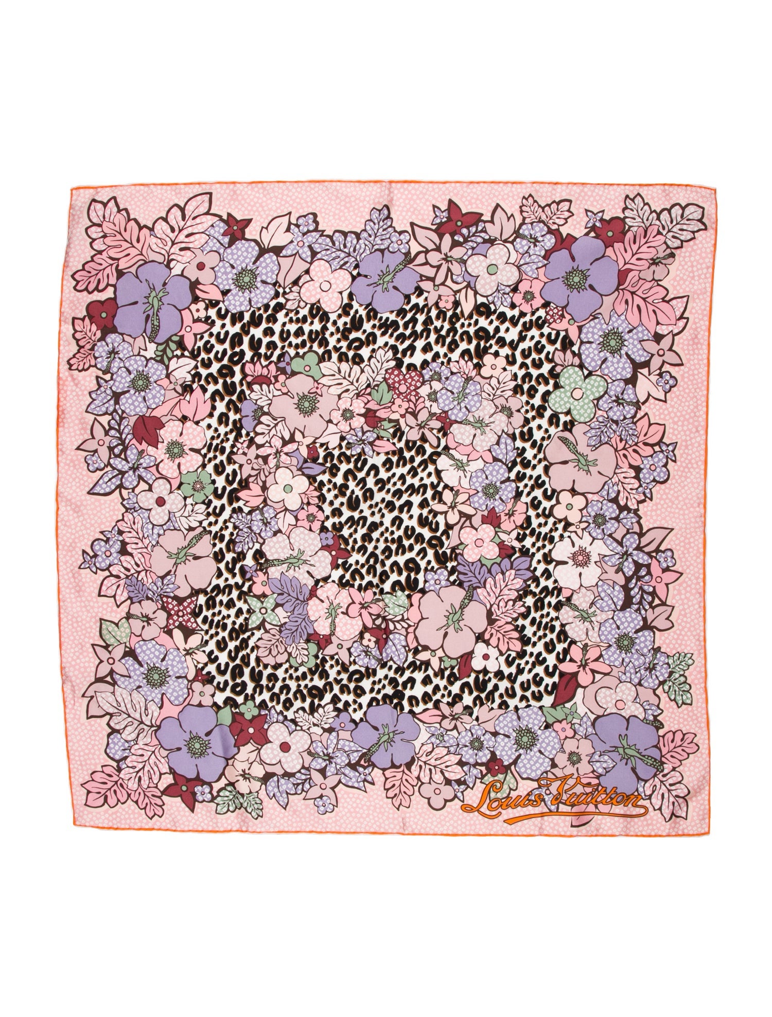 Louis Vuitton Silk Floral Print Scarf