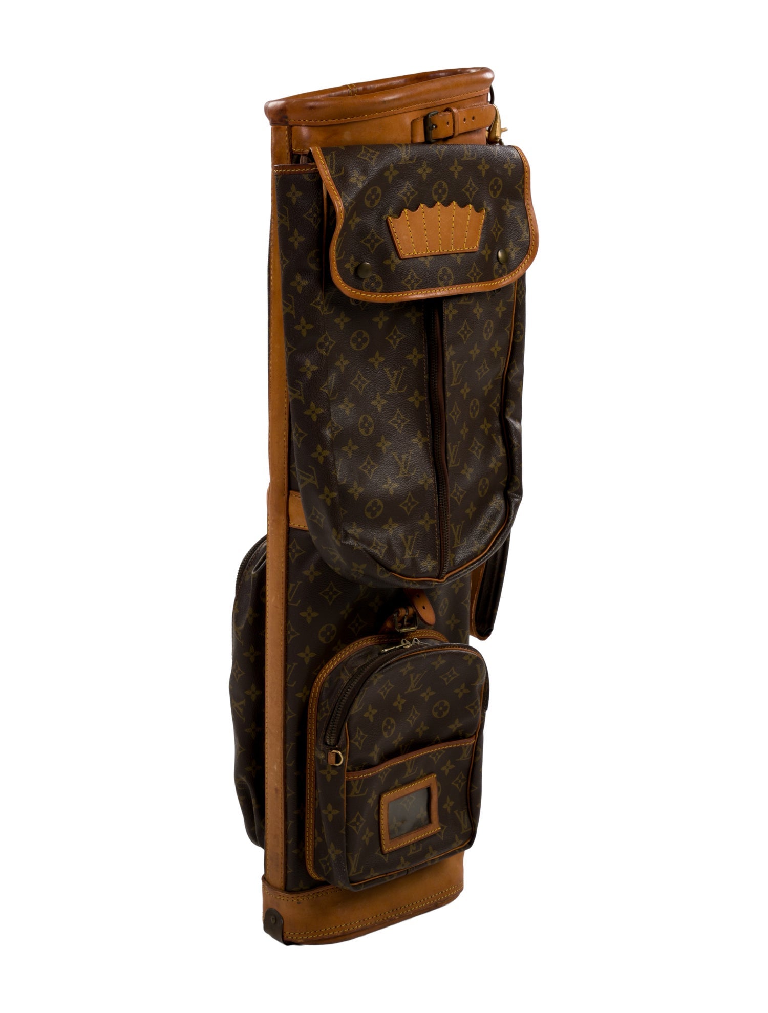 Louis Vuitton Vintage Monogram Golf Bag w/ Club Head Covers