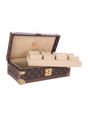 Louis Vuitton Monogram Coffret 8 Montre Watch Case Trunk