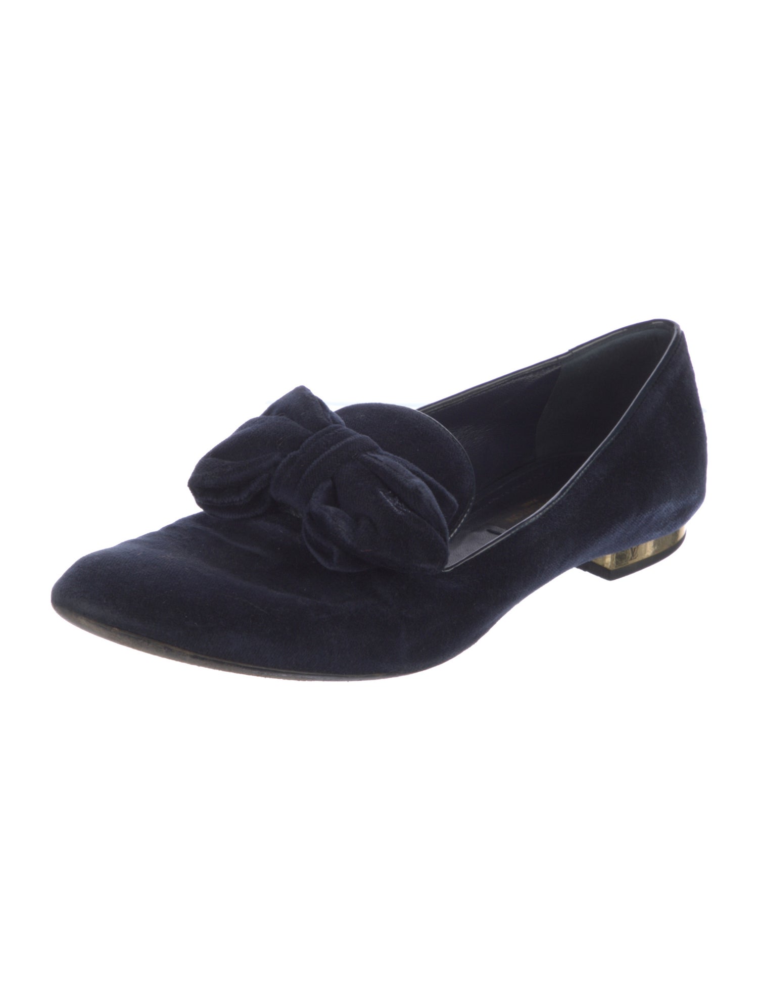 Louis Vuitton Velvet Bow Accents Loafers