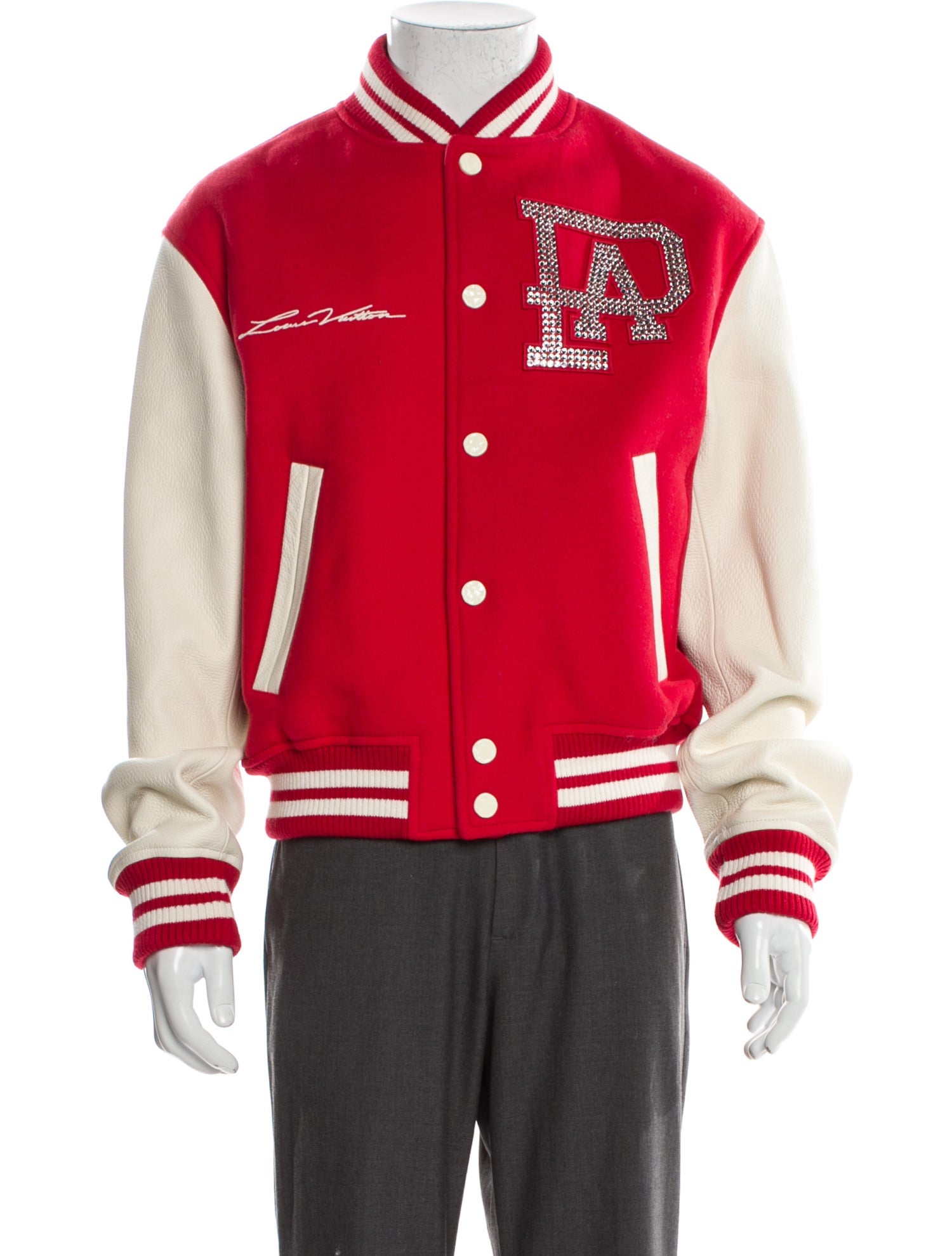 Louis Vuitton 2024 Faux Pearl Accents Varsity Jacket