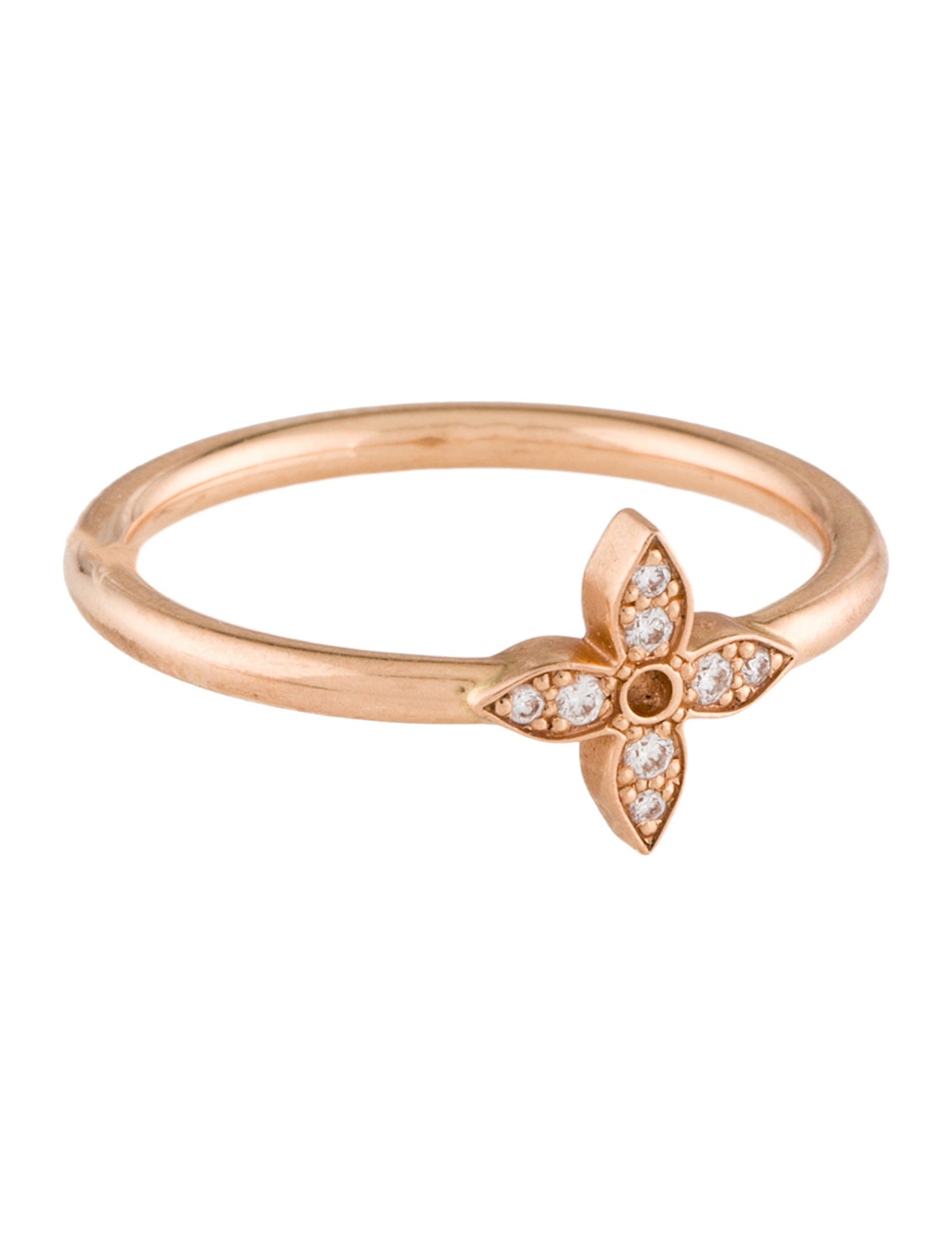 Louis Vuitton 18K Diamond Idylle Blossom Single Ring