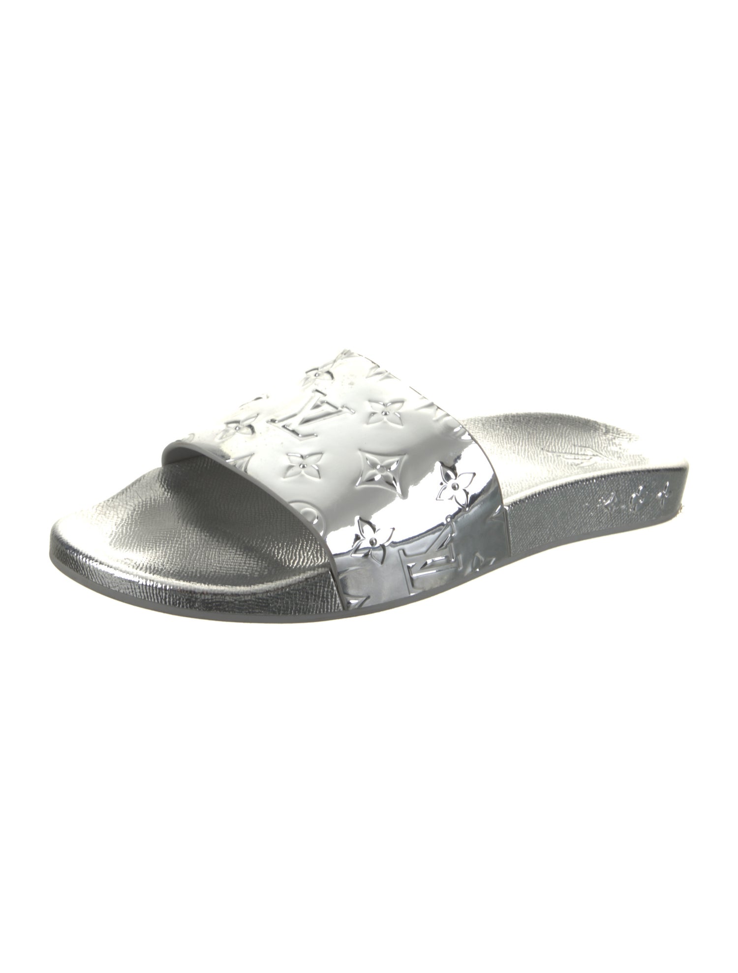Louis Vuitton Patent Leather Patterned Slides