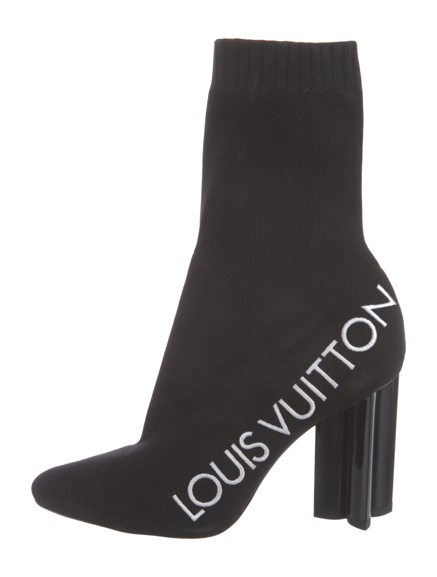Louis Vuitton Graphic Print Embroidered Accent Sock Boots