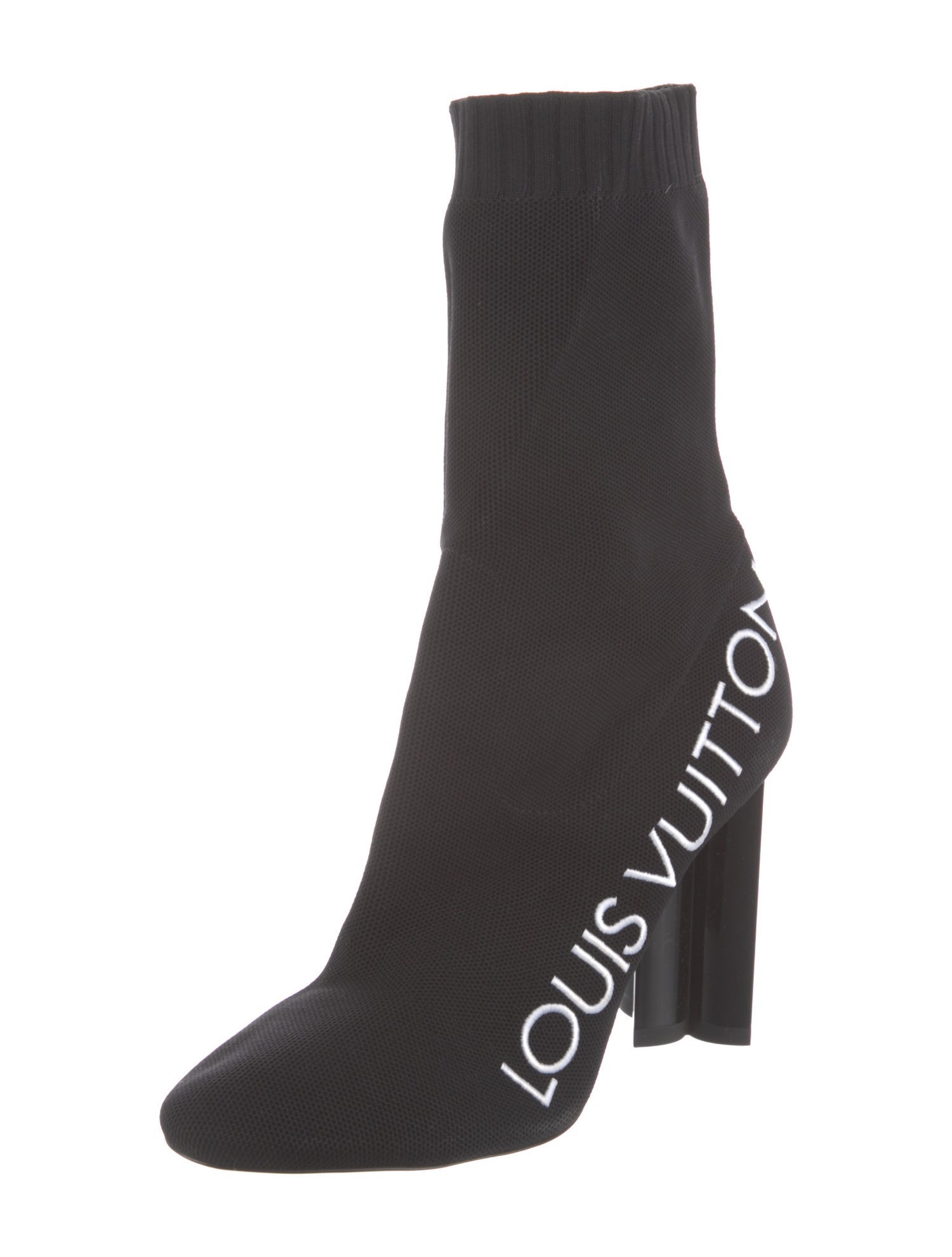 Louis Vuitton Graphic Print Embroidered Accent Sock Boots