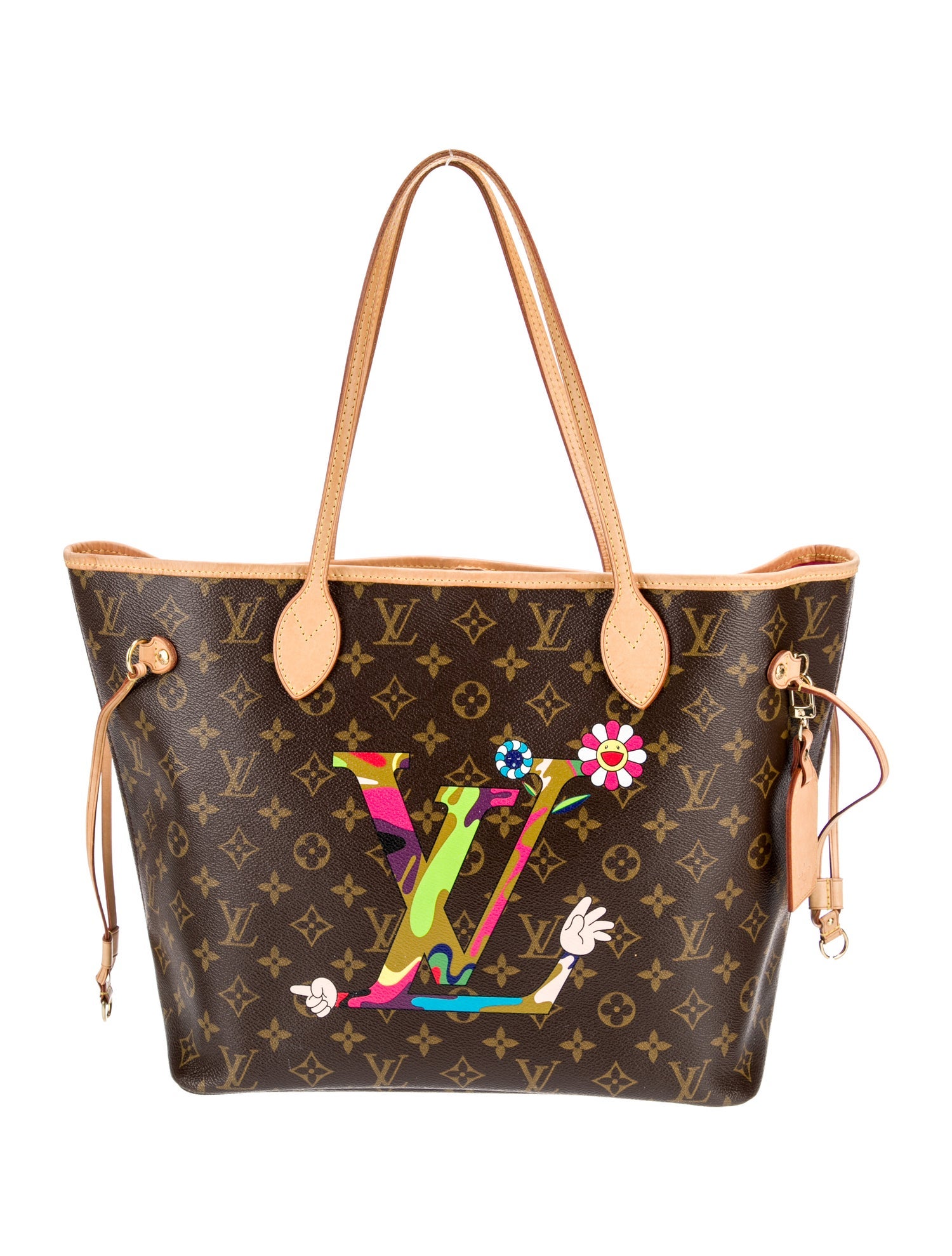 Louis Vuitton LV Monogram x Takashi Murakami MOCA Neverfull MM