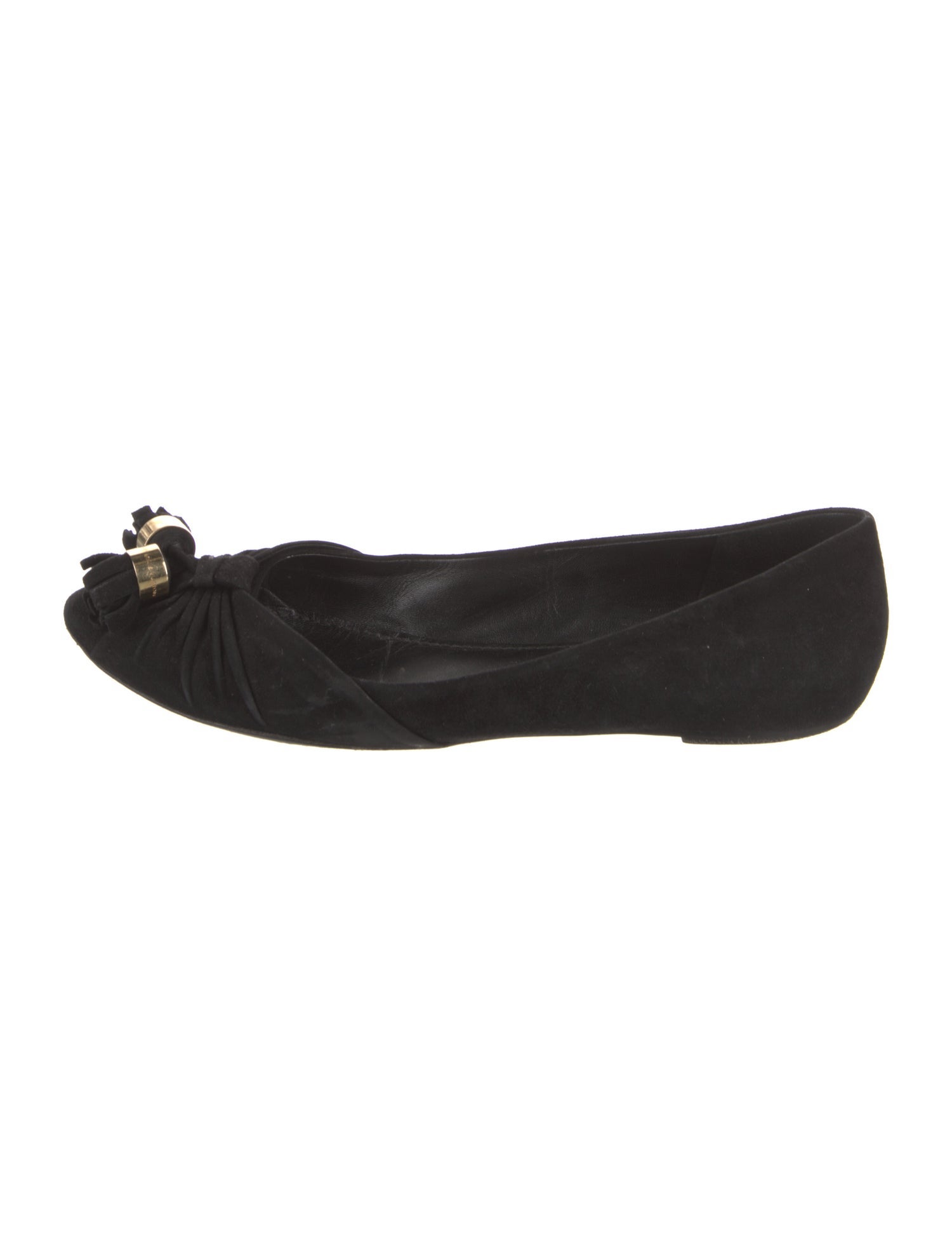 Louis Vuitton Suede Tassel Accents Ballet Flats