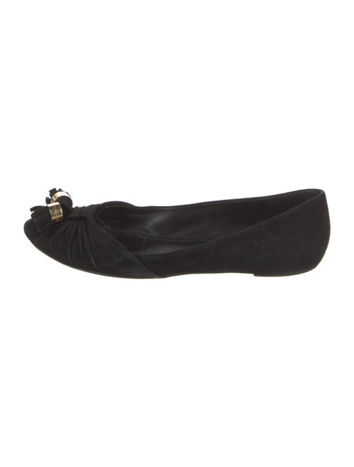 Louis Vuitton Suede Tassel Accents Ballet Flats