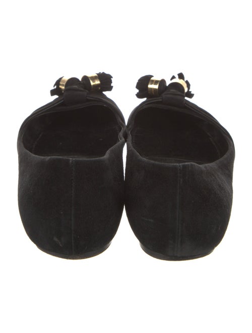 Louis Vuitton Suede Tassel Accents Ballet Flats