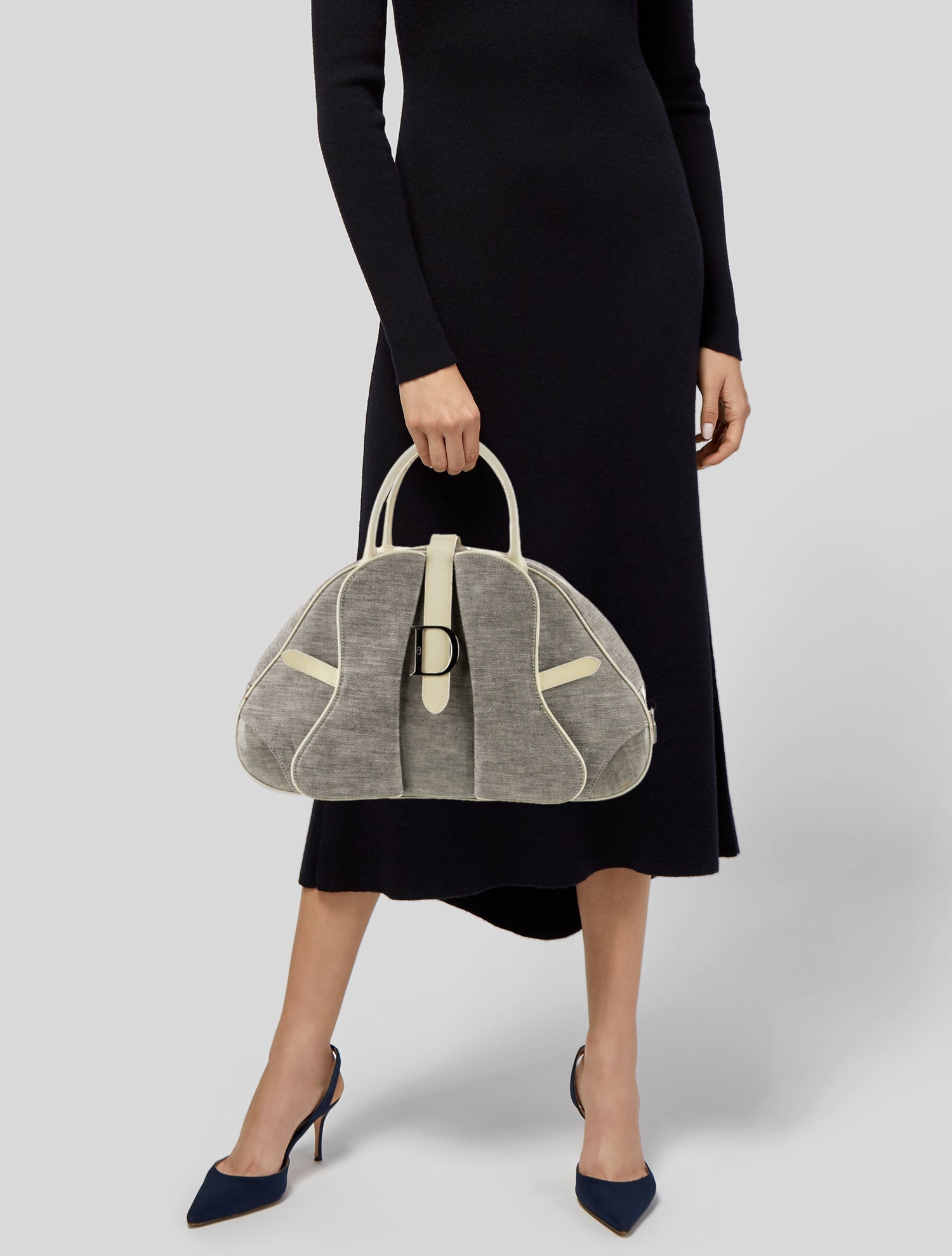 Christian Dior Denim Saddle Bowler Vintage