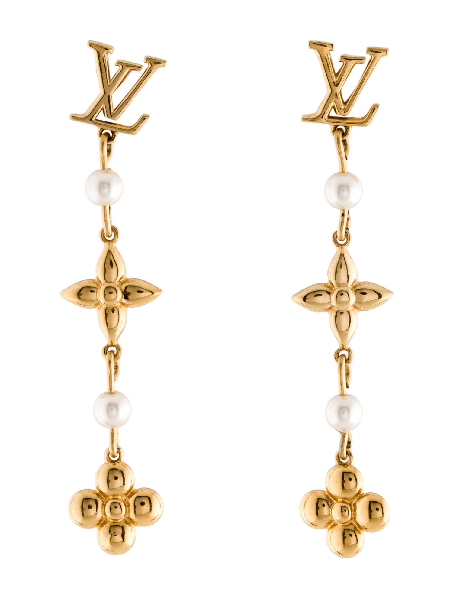 Louis Vuitton Faux Pearl Louisa Earrings