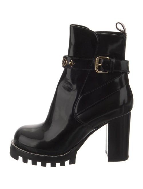 Louis Vuitton LV Monogram Patent Leather Combat Boots