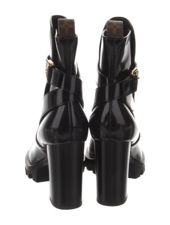 Louis Vuitton LV Monogram Patent Leather Combat Boots