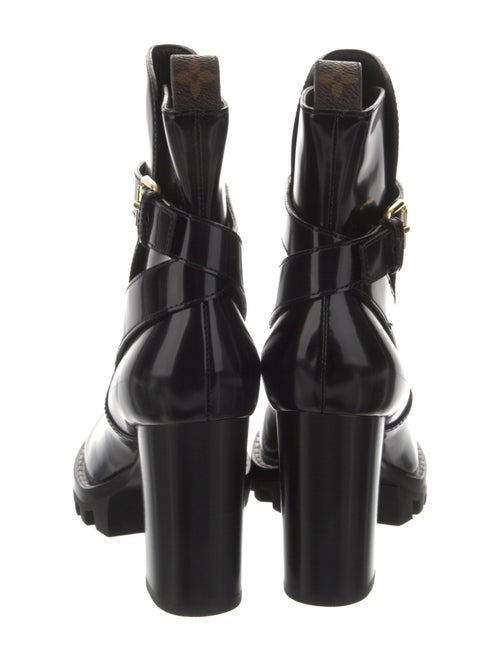 Louis Vuitton LV Monogram Patent Leather Combat Boots
