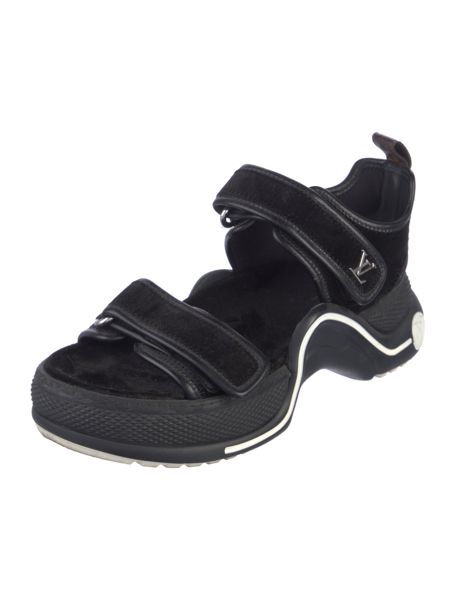 Louis Vuitton Leather Leather Trim Embellishment Sandals