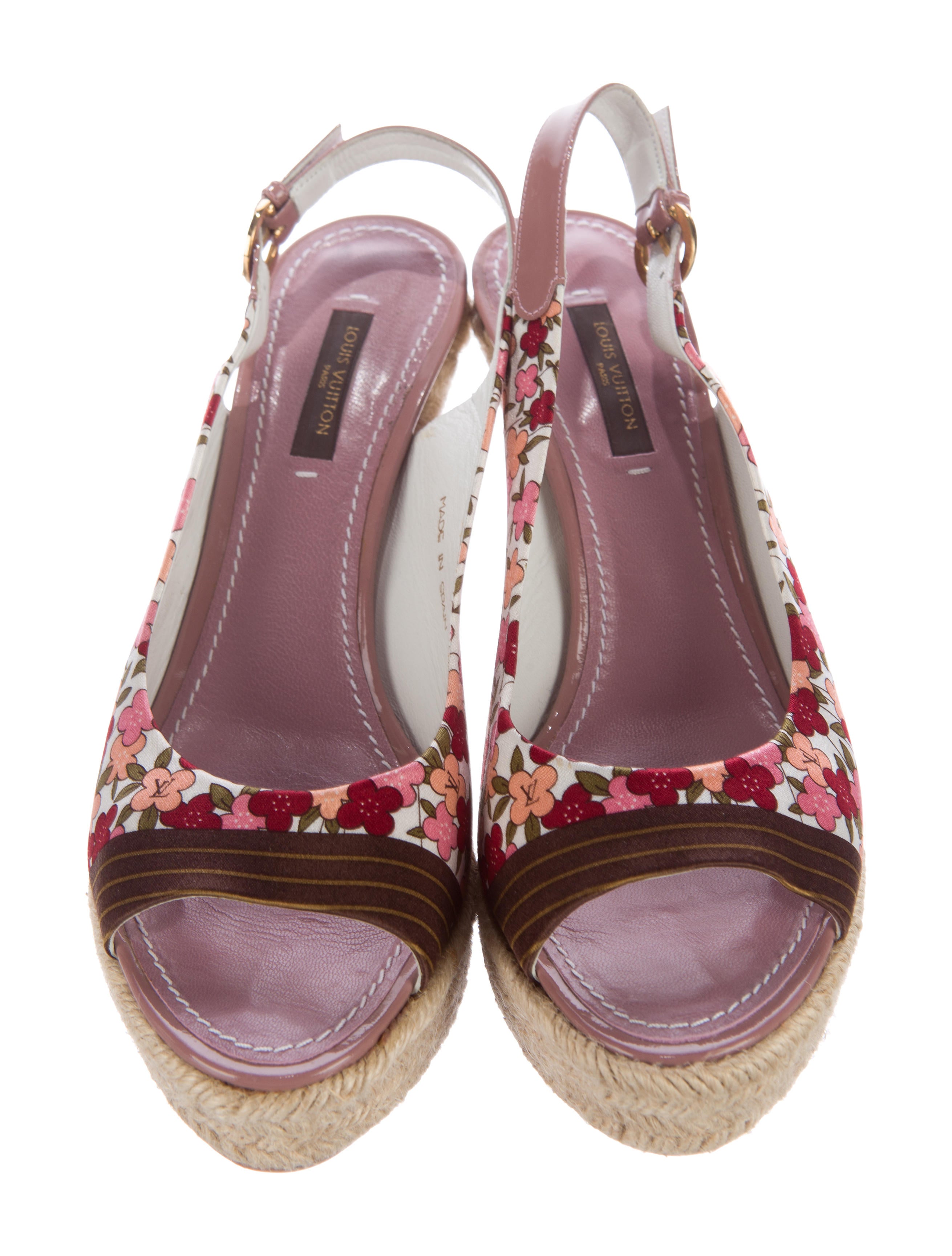 Louis Vuitton Floral Espadrille Sandals Shoes LOU110936 The RealReal