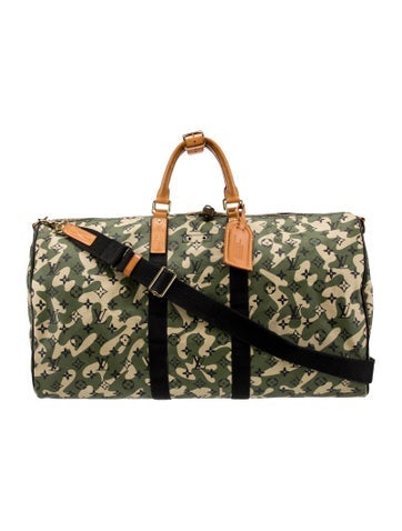 Louis Vuitton Luggage and Travel LV Monogramouflage Keepall Bandouliere 55 Vintage