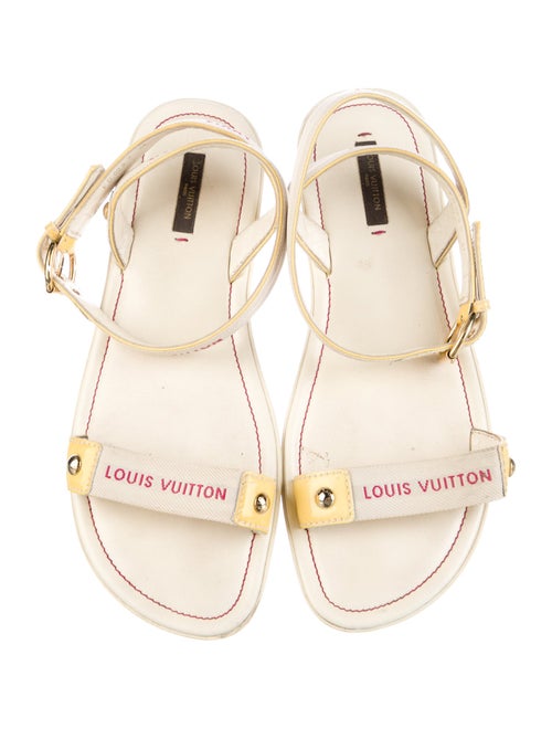 Louis Vuitton Leather Trim Embellishment Sandals
