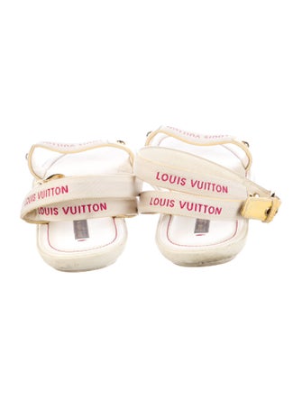 Louis Vuitton Leather Trim Embellishment Sandals
