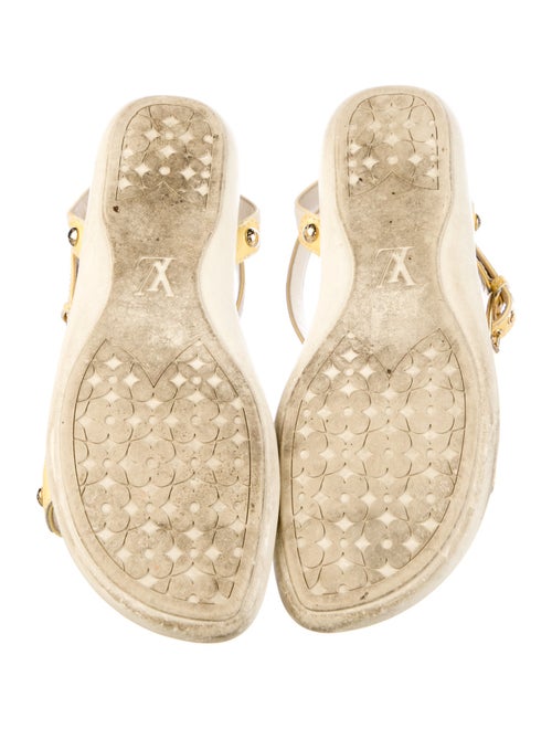 Louis Vuitton Leather Trim Embellishment Sandals