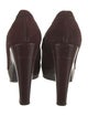 Louis Vuitton Suede Bow Accents Pumps