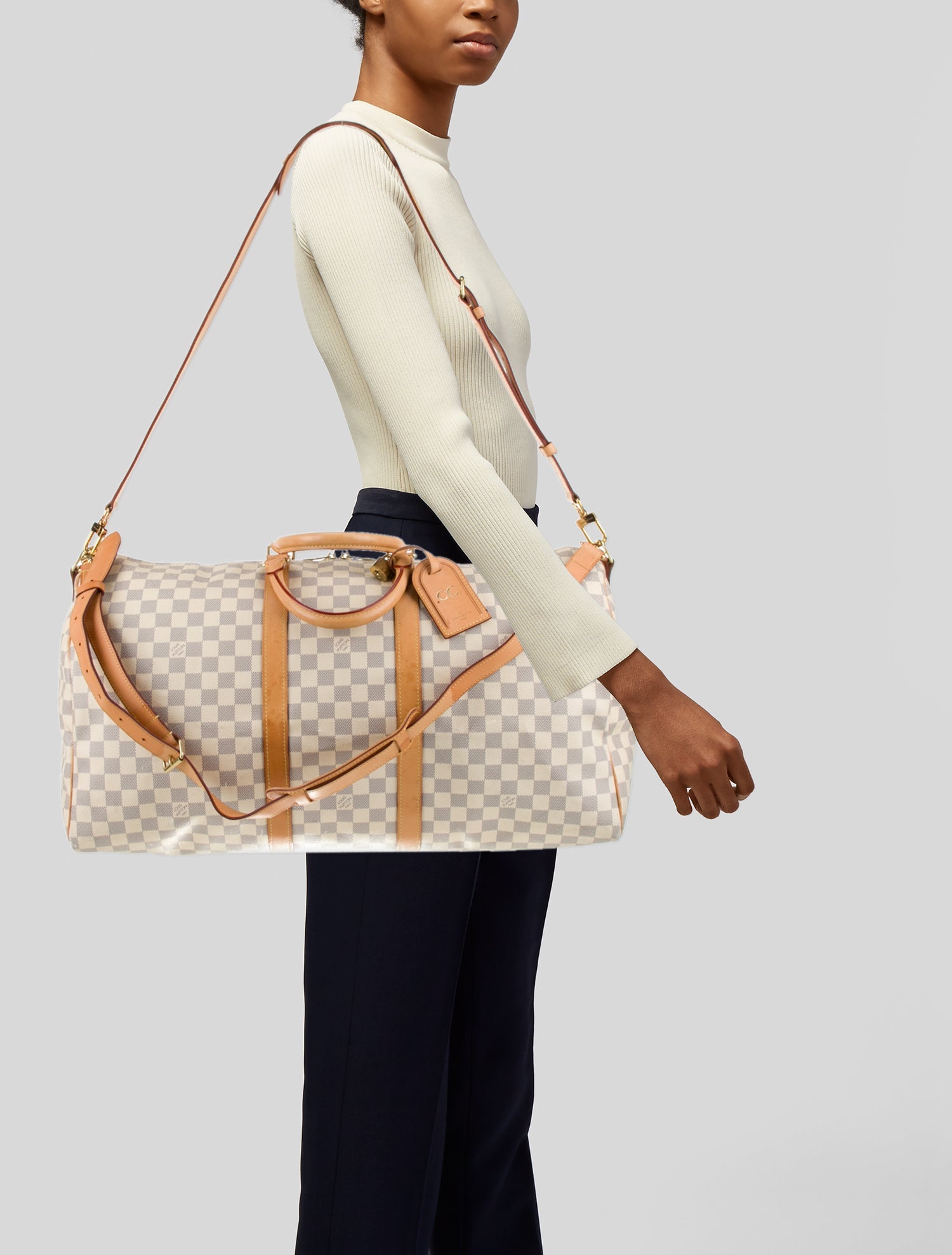 Louis Vuitton Damier Azur Keepall Bandouliere 55